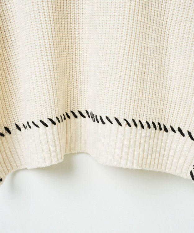 WEGO ハンドステッチプルオーバー ホワイトアイボリー