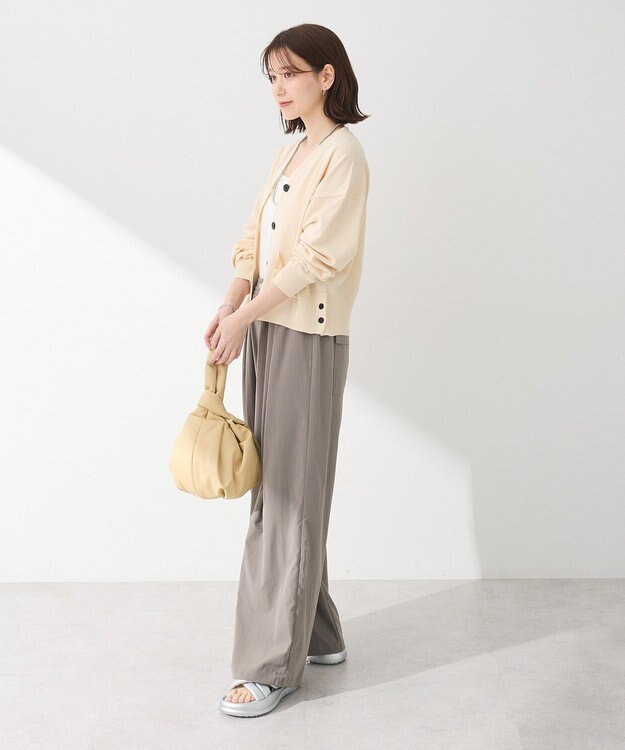 Green Parks ポケット付コンパクトカーディガン Beige