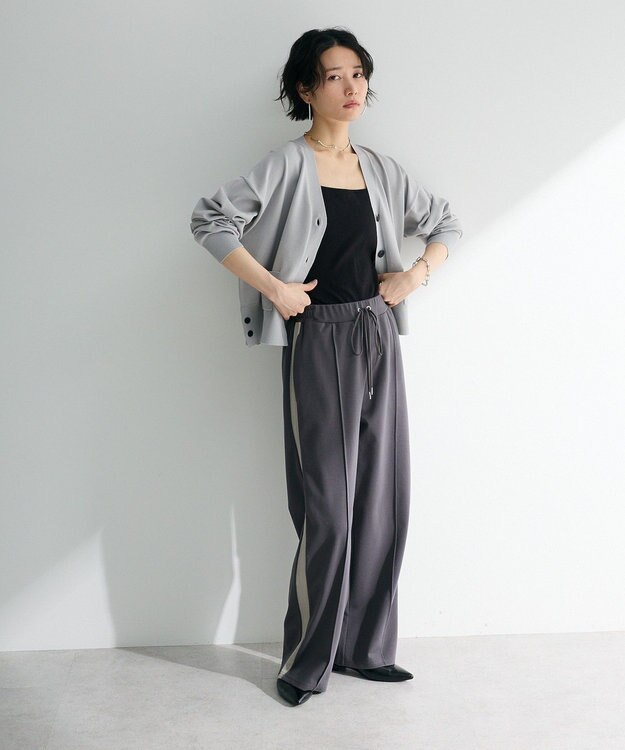 Green Parks ポケット付コンパクトカーディガン Light Gray