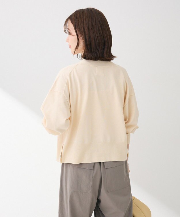 Green Parks ポケット付コンパクトカーディガン Beige