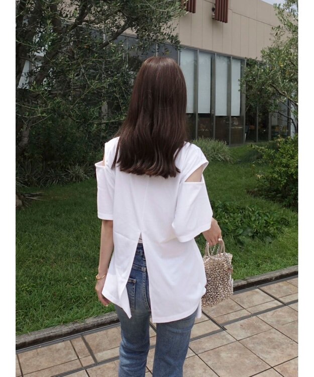 Green Parks ショルダーカットチュニック Off White