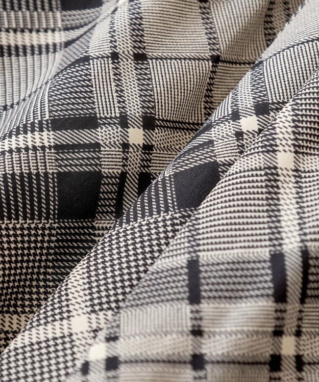 Green Parks サラフレワイドパンツ（柄） Check Black