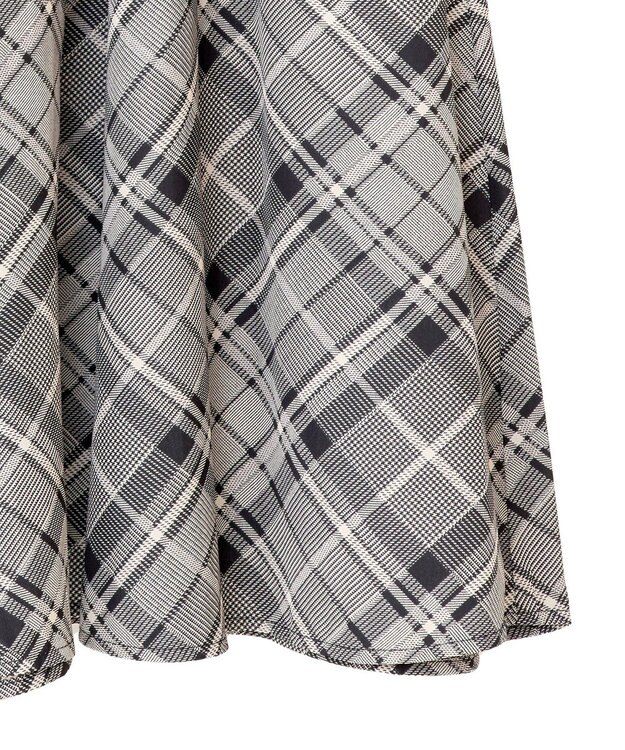 Green Parks サラフレワイドパンツ（柄） Check Black