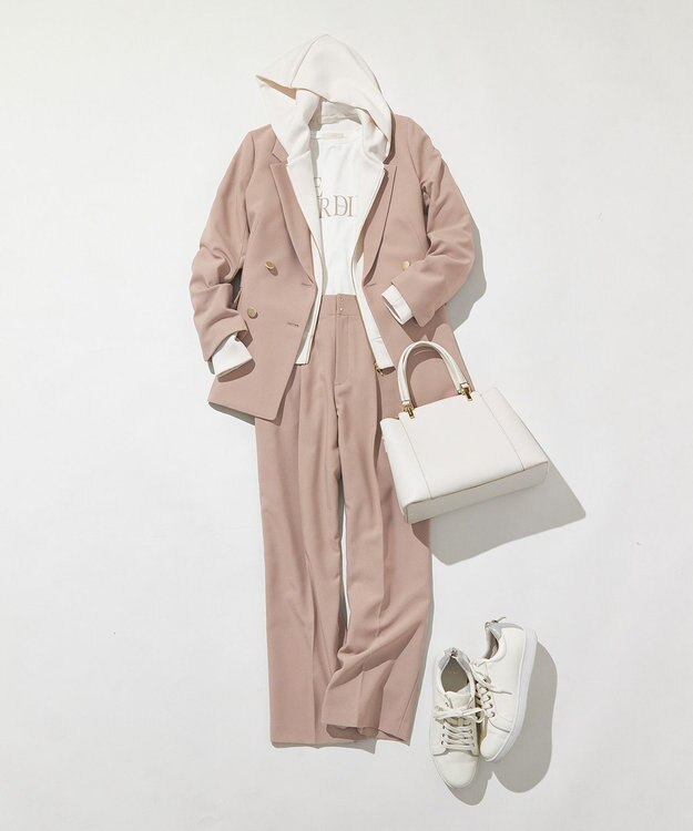 ANY SIS S 【WEB・一部店舗限定】褒めらレディワイド パンツ ベージュ