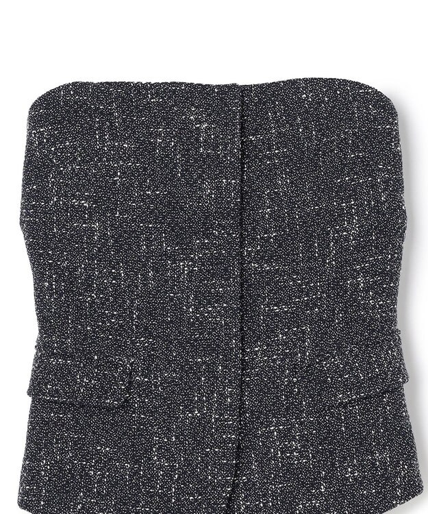 BEIGE， TRIPHANE / バックニットツイードビスチェ Navy Mix