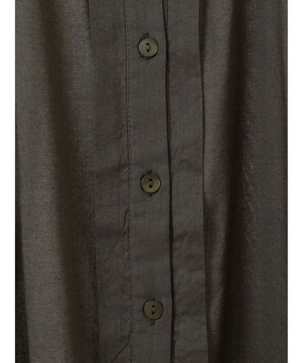 CRAFT STANDARD BOUTIQUE インド綿混パフスリーブシャツ Khaki