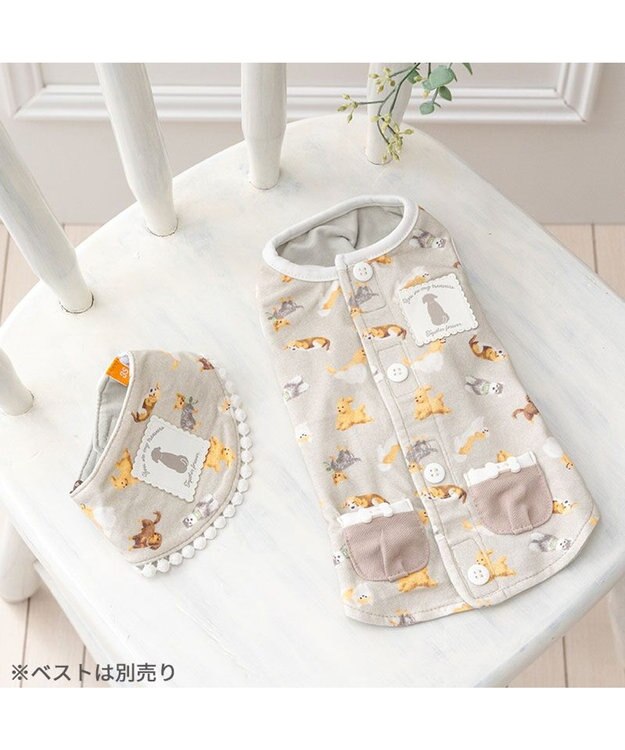 PET PARADISE ペットパラダイス makokoro ホカリラ バンダナ 中型犬 大型犬 グレイッシュベージュ