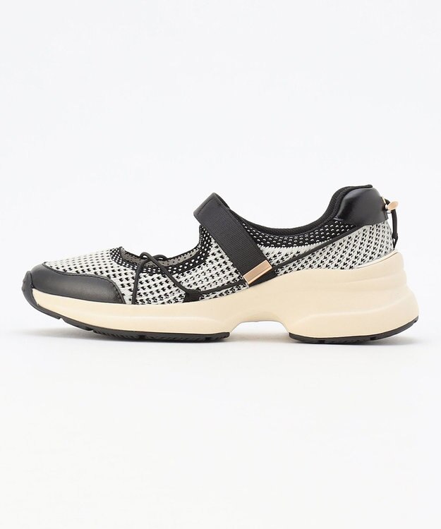 steppi ボリュームソール メリージェーン スニーカー ブラック×ホワイト