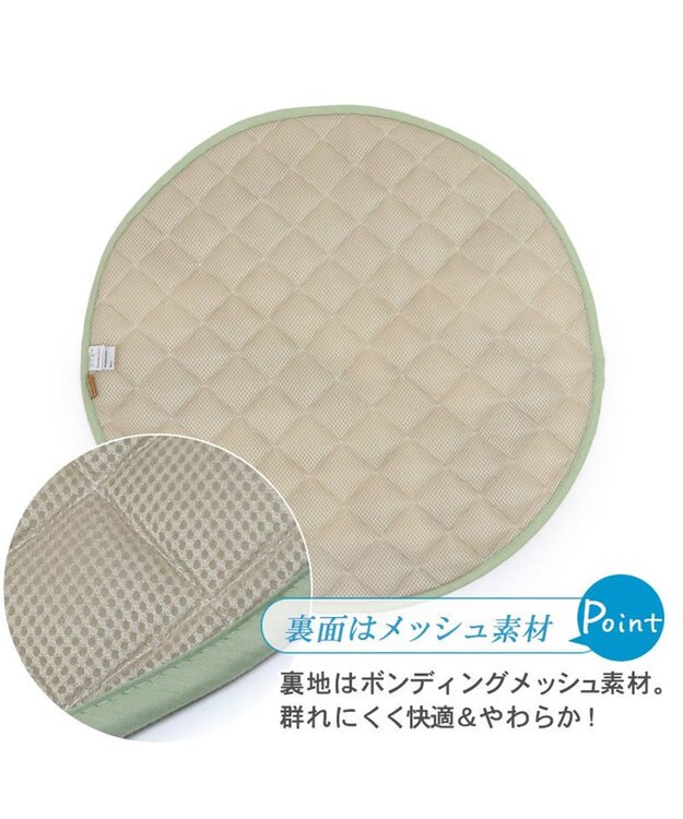 PET PARADISE スヌーピー スカウト柄 柔らか  丸型 クールマット (60cm) カーキ