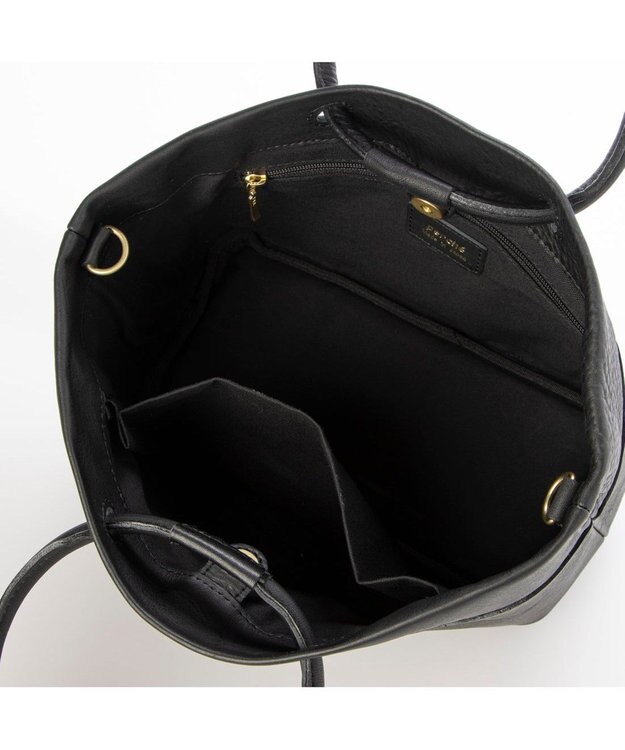 UNBILLION ペルケ perche / 姫路レザー丸手ハンドル2wayショルダー ブラック