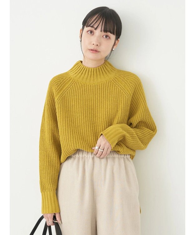 earth music&ecology マットベロアモールチュニック Mustard
