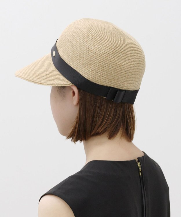 TOCCA 【UV98%以上カット・吸水速乾・抗菌防臭・洗える・サイズ調整可】BACK RIBBON BRAID CAP キャップ ブラック系