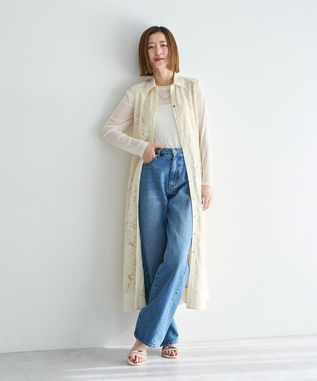 YECCA VECCA クルーネックシアートップス Off White