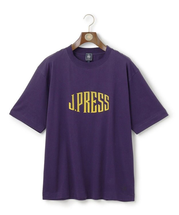 J.PRESS MEN 【J.PRESS ORIGINALS】【UNISEX】Cotton Jersey J.PRESS Logo T-shirt パープル系