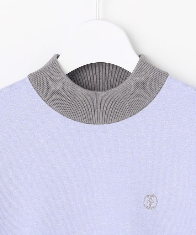 23区GOLF 【WOMEN】カラーブロックセーター ライラック系