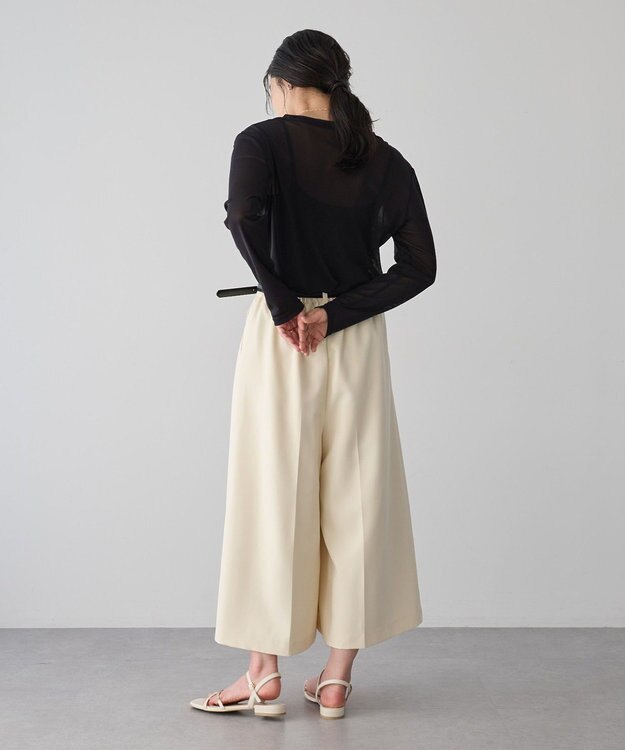 YECCA VECCA クルーネックシアートップス Black