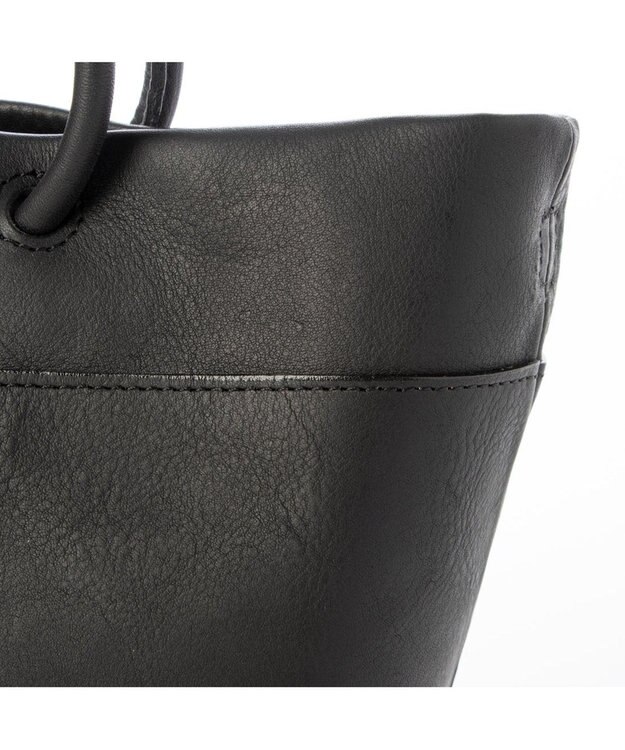 UNBILLION ペルケ perche / 姫路レザー丸手ハンドル2wayショルダー ブラック