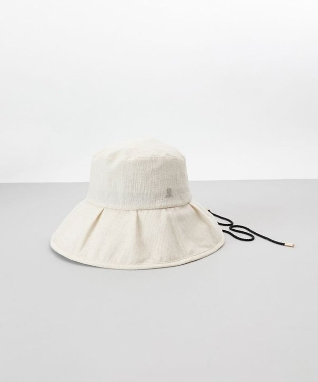 AURORA 【 LANVIN COLLECTION（ランバン コレクション） 】シルクギンガムカサブランカハット ベージュ