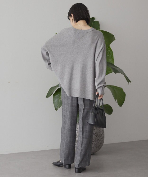 AMERICAN HOLIC バイパチVネックニットプルオーバー Gray Mixture