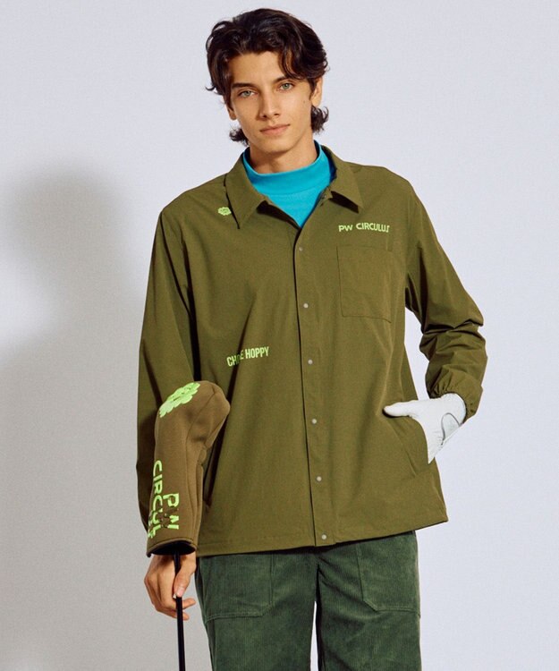 PW CIRCULUS 【今が旬！秋の軽量アウター】【MEN】CPOジャケットシャツ ゴルフ カーキ系