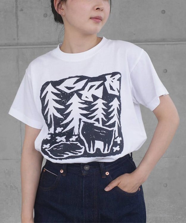 nitorito 【UNISEX】kamoshika Tシャツ navy