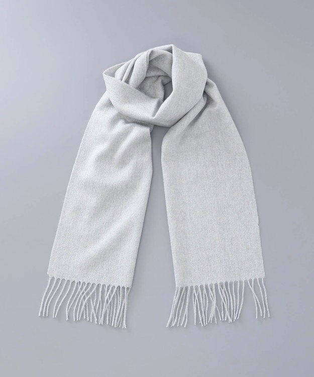 AURORA LANVIN en Bleu （ランバン オン ブルー）カシミヤ100%マフラー ライトグレー