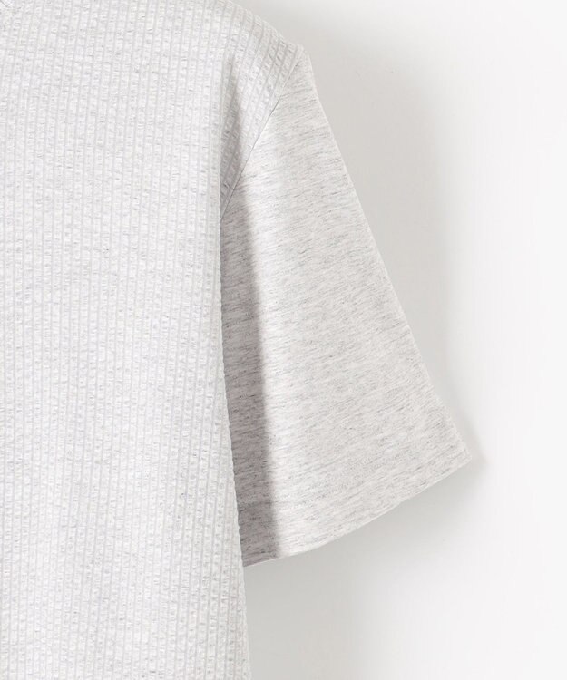 JOSEPH ABBOUD 【オーガニックコットン使用・日本製】JOEコットンサッカー Vネック Tシャツ ライトグレー系7