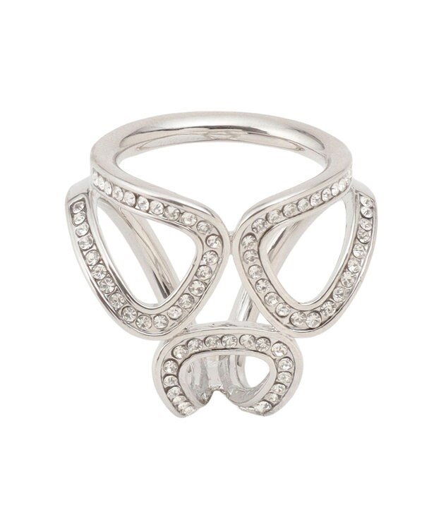 MOONBAT Luna Luce(ルナルーチェ)スカーフリング ガラスパヴェ 3Ring お手持ちのスカーフを通すだけ ギフト シルバー