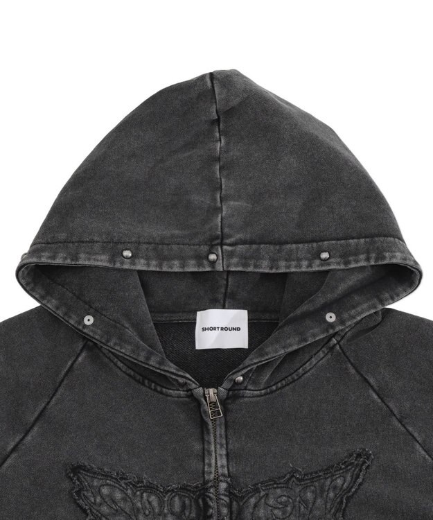 WEGO パウダーブリーチスタッズZIPパーカー スミクロ