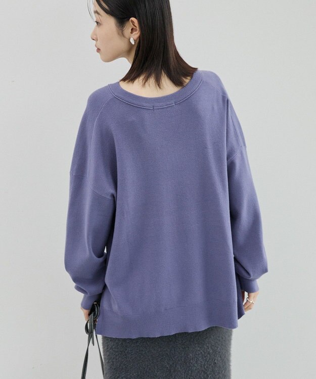 AMERICAN HOLIC バイパチVネックニットプルオーバー Purple