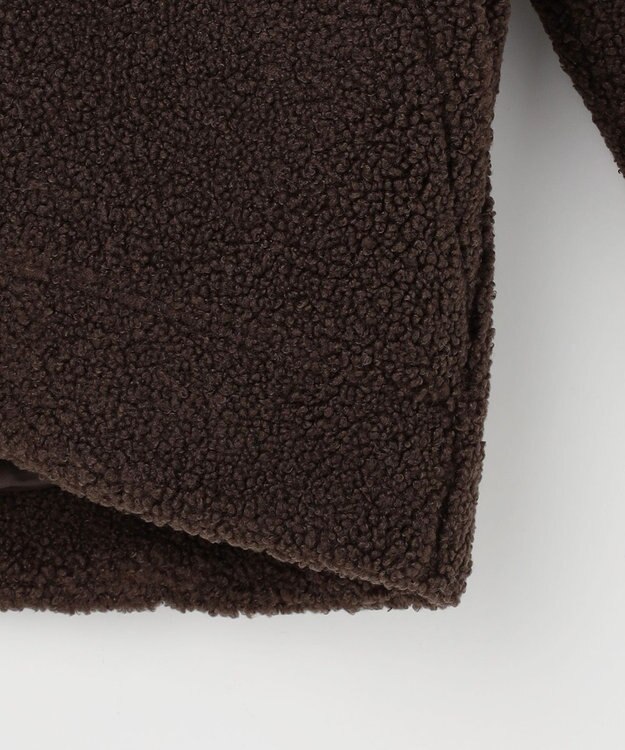 ANY L スエードボアコンビブルゾン ダークブラウン