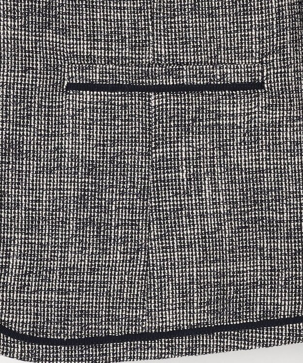 ANY SIS L ライトストレッチ ツイード ジャケット ネイビーシャンブレー