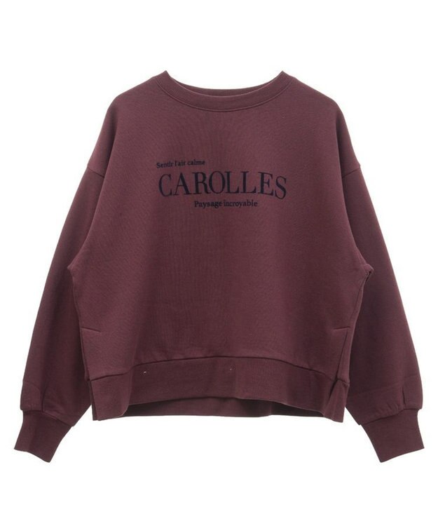 Green Parks 裏起毛フロッキーロゴプルオーバー Dark Red