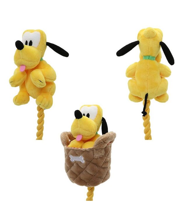 PET PARADISE ディズニー飛び出すロープトイ 《ミッキー/ミニー/プルート》 プルート