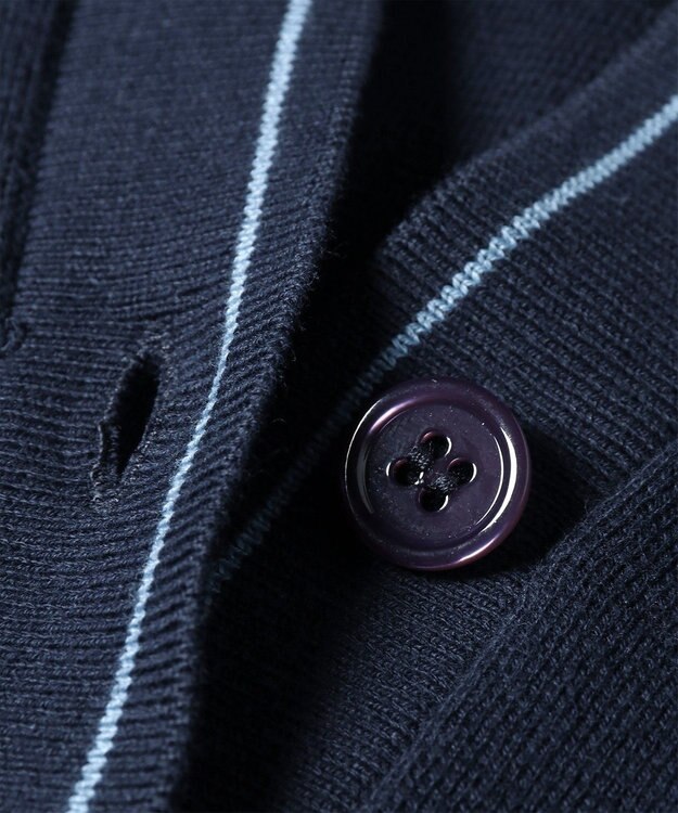 Paul Smith ハンドクラフトエンブロイダリー 半袖ニットシャツ ネイビー