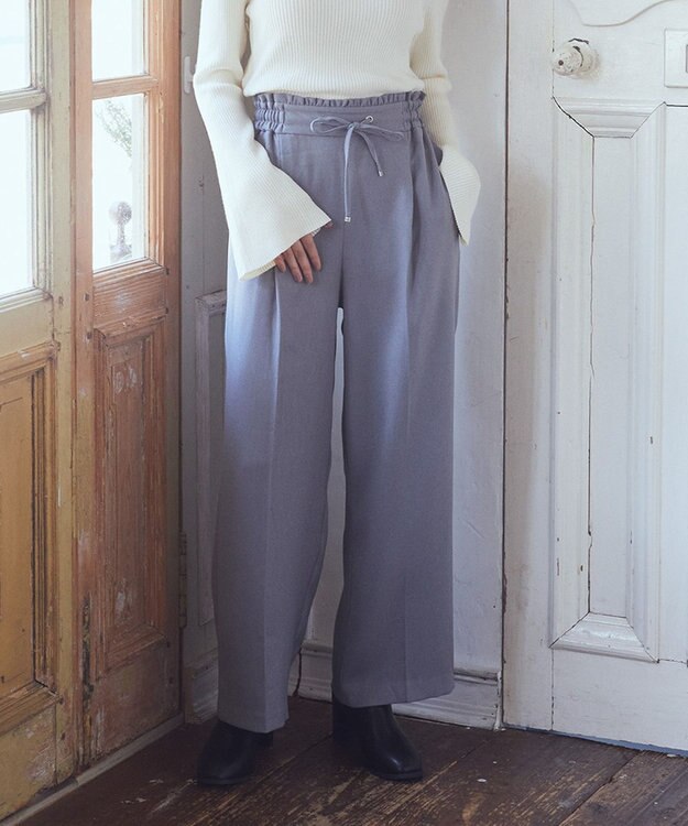 earth music&ecology ウールライクリラックスパンツ Gray