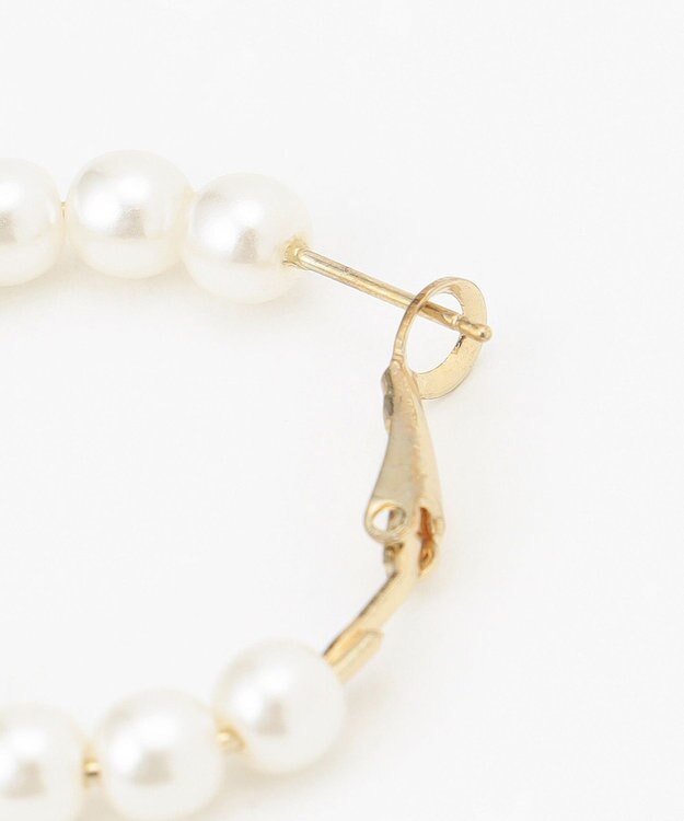 ANY 【WEB限定】サークルパールピアス(両耳用) ホワイト系