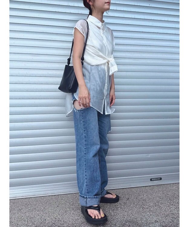 Green Parks ショルダースリット２ＷＡＹシャツ Off White