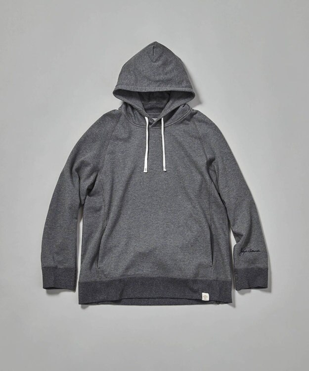 JOSEPH ABBOUD MOUNTAIN 【SPACE／UNISEX】OGパイルエンブロイダリー パーカー グレー系