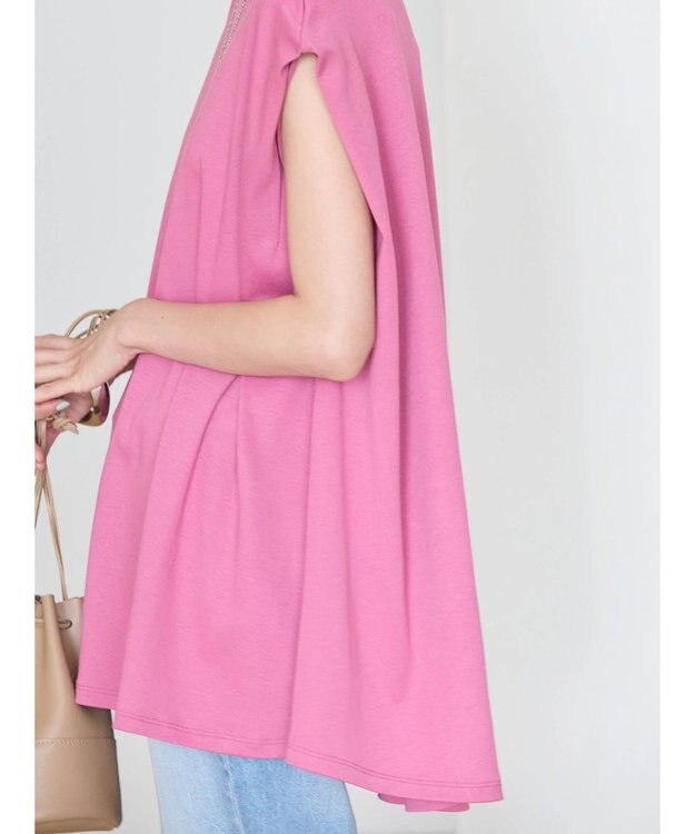 AMERICAN HOLIC 接触冷感フレンチスリーブカットチュニック Pink