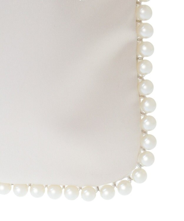 Maison de FLEUR サテンパールブレードトートバッグ Ivory