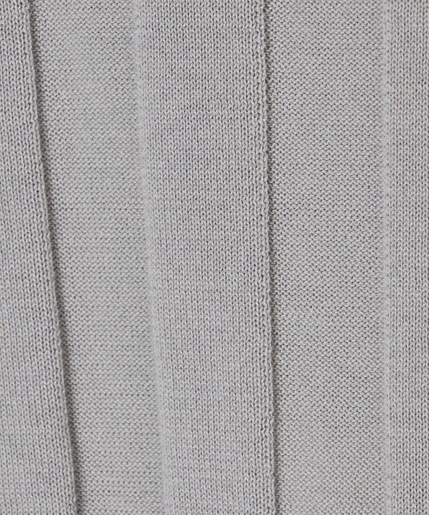 JOSEPH 【WEB&OUTLET限定・洗える】コットンシルクリブ　ラウンドネックニットティー Light grey
