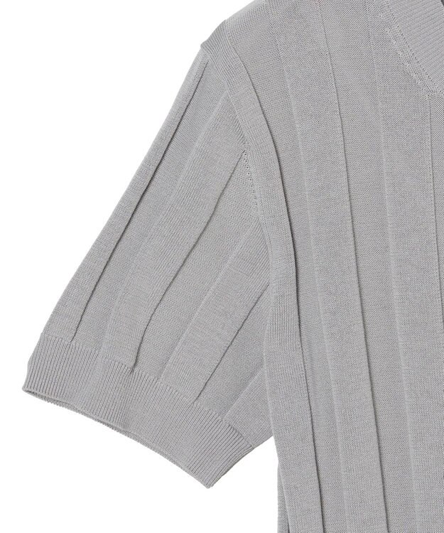 JOSEPH 【WEB&OUTLET限定・洗える】コットンシルクリブ　ラウンドネックニットティー Light grey