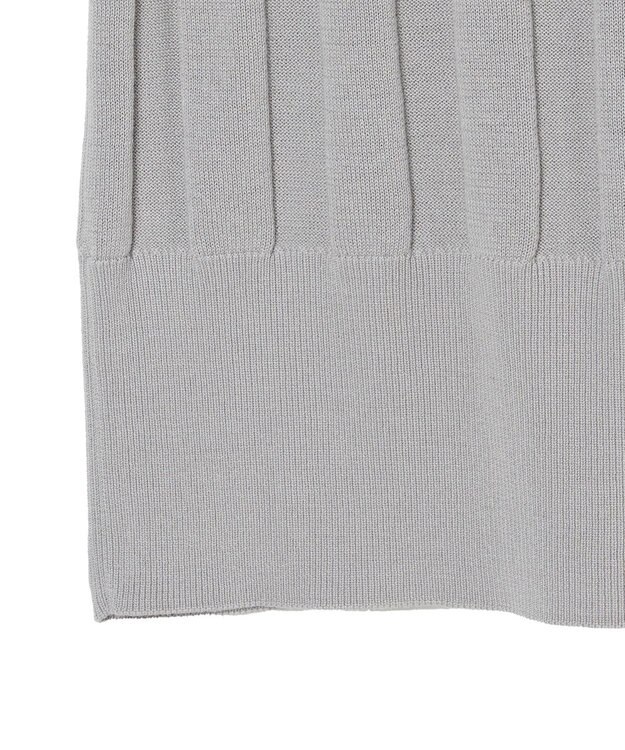 JOSEPH 【WEB&OUTLET限定・洗える】コットンシルクリブ　ラウンドネックニットティー Light grey