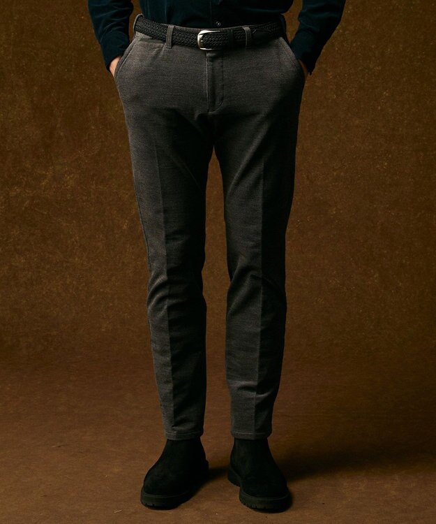 JOSEPH ABBOUD 【ウエストも伸びる！/暖かパンツ/オーガニックコットン使用】ライスコールストレッチパンツ グレー系