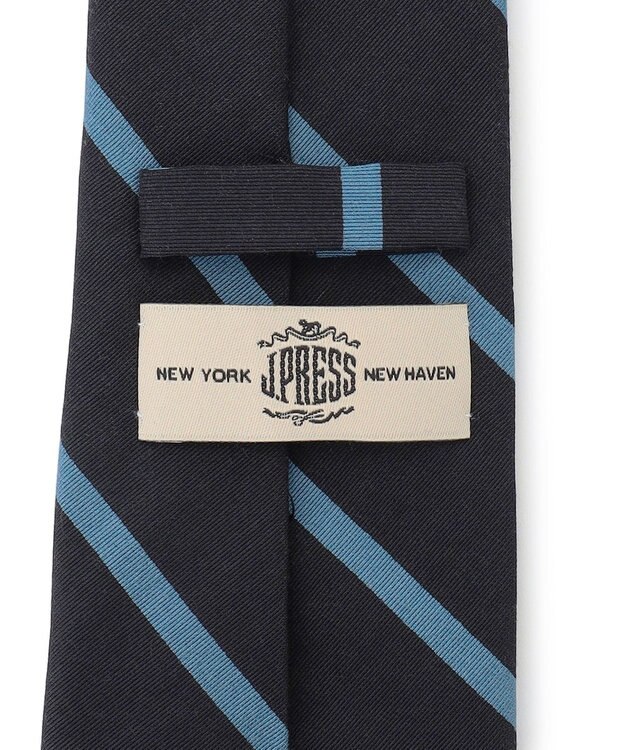 J.PRESS MEN ハンドプリントポプリンレジメンタル ネクタイ ブラック系1