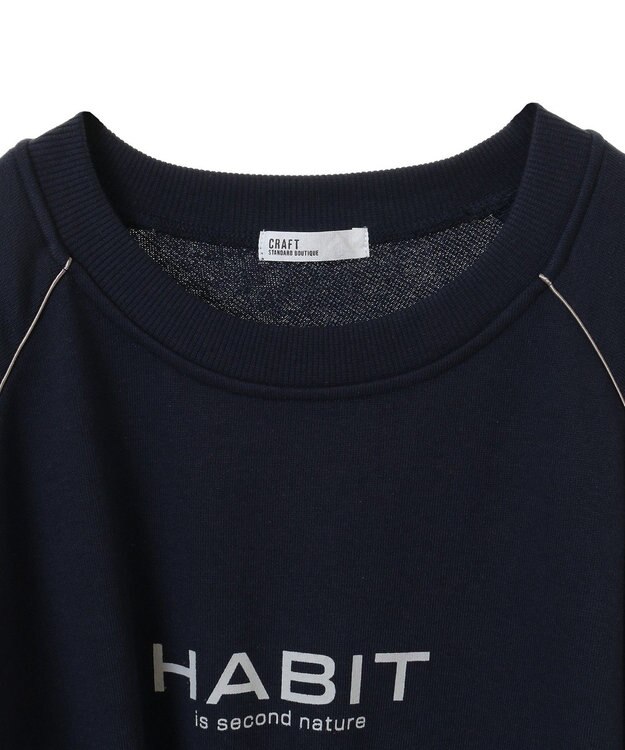 CRAFT STANDARD BOUTIQUE ライン入りロゴチュニック Navy