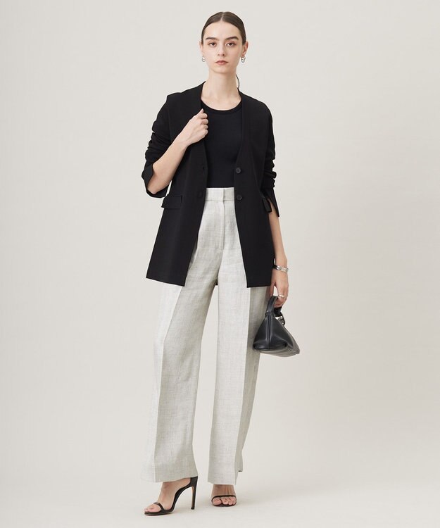 ICB 【洗える】4×2リブ プルオーバー ブラック系