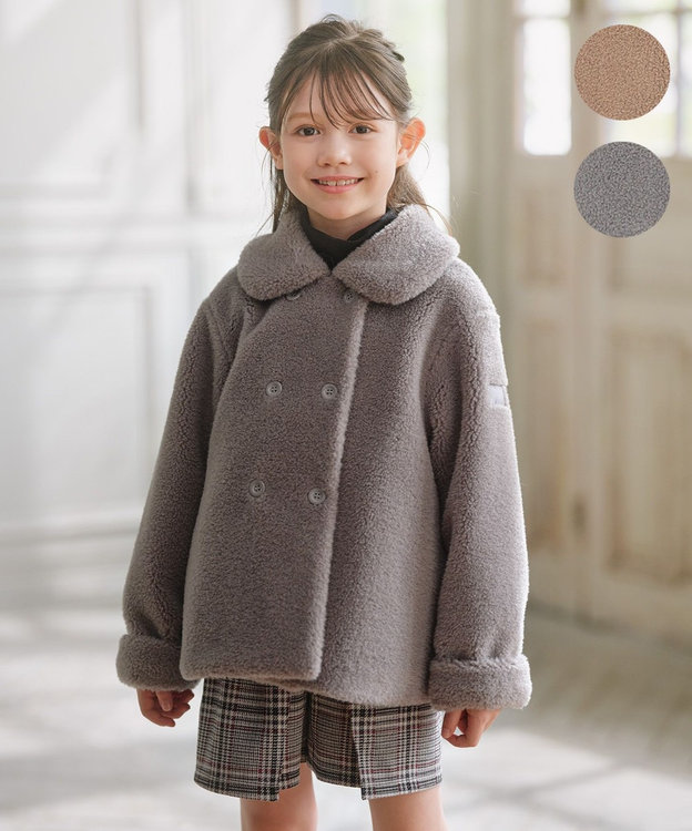 組曲 KIDS 【110-140㎝】スライバー ピーコート グレー