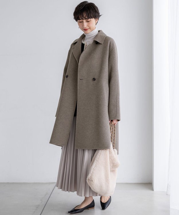 23区 VIOLAｄ’ORO エコムートン チェーンショルダー トートバッグ アイボリー系